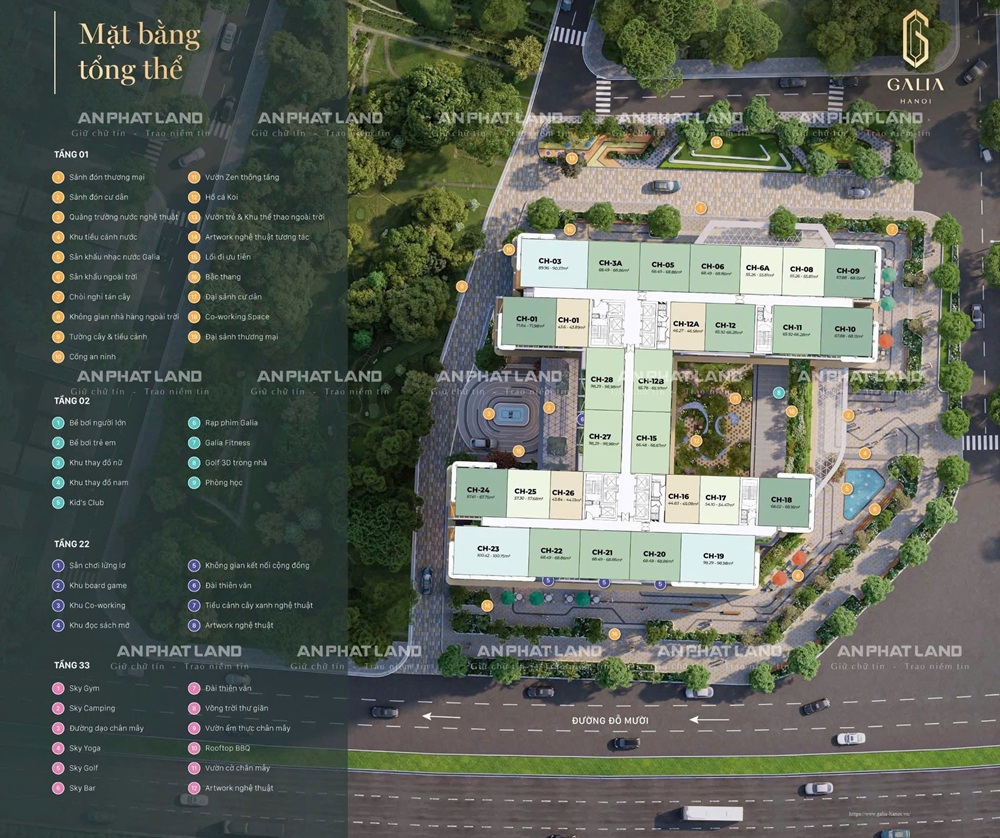 Mặt bằng Galia Hà Nội