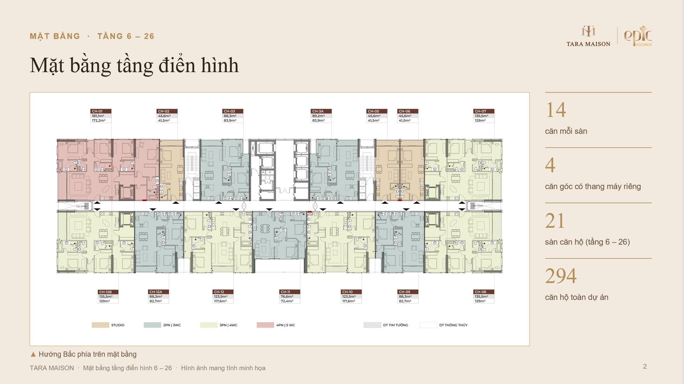 Mặt bằng căn hộ Tara Maison